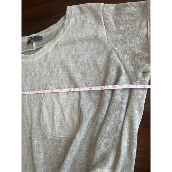 M Made In Italy Wm Sz Med Sharkbite Green Linen-Blend Top Bohemian Norm Eurocore - Picture 5 of 11